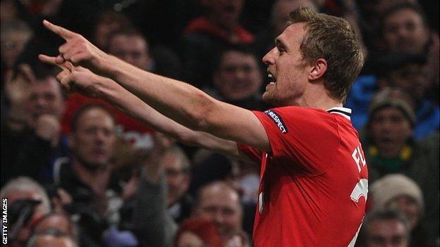 Manchester United's Darren Fletcher