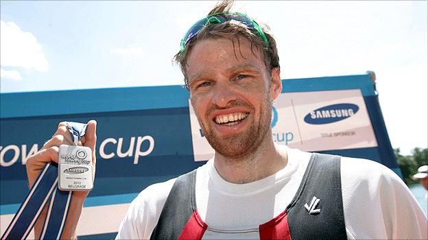 Alan Campbell took the silver medal in the single sculls in Belgrade