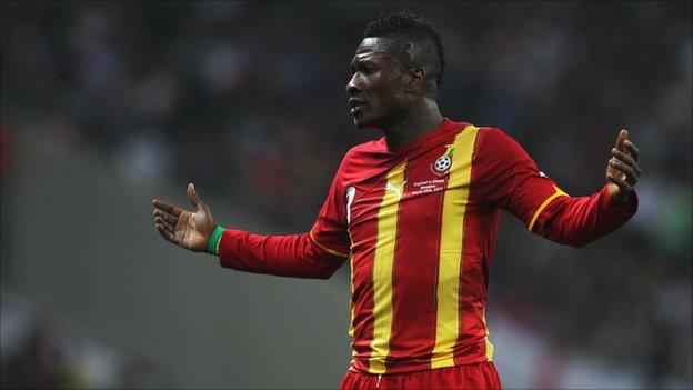 Ghanaian striker Asamoah Gyan