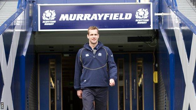 Paterson is pleased to be among the backroom staff at Murrayfield