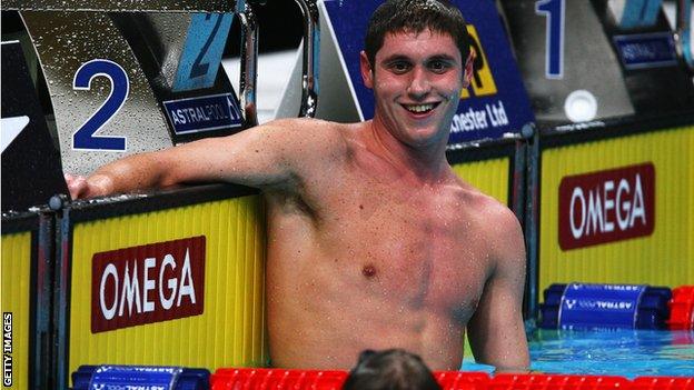 Swimmer David Davies