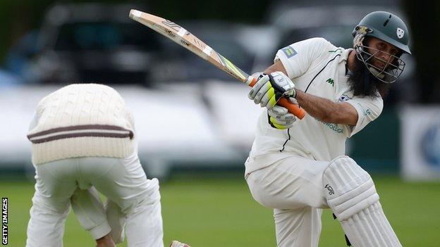 Moeen Ali batting against Surrey