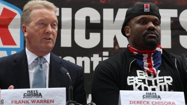 Frank Warren and Dereck Chisora