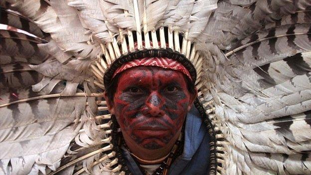 Brazilian tribesman (Image: AP)