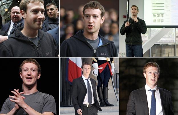 Six images of Mark Zuckerberg (Getty Images)