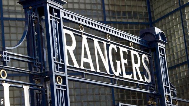 The gates of Rangers' Ibrox Stadium