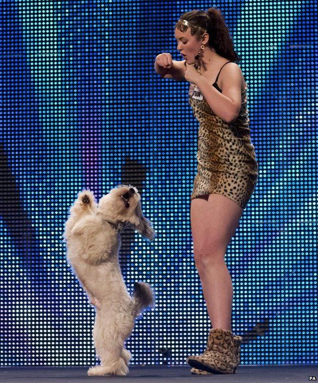 Ashleigh and Pudsey performing on BGT