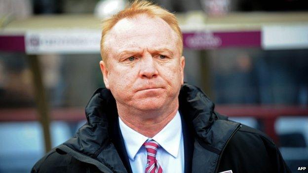 Aston Villa manager Alex McLeish