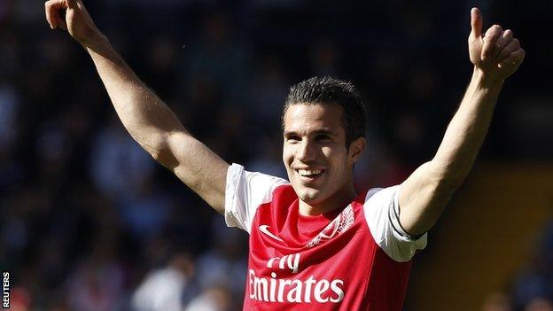 Arsenal striker Robin van Persie