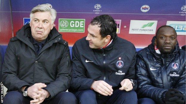 Carlo Ancelotti, Paul Clement and Claude Makelele