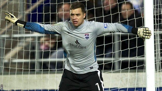 Ross County goalkeeper Michael Fraser