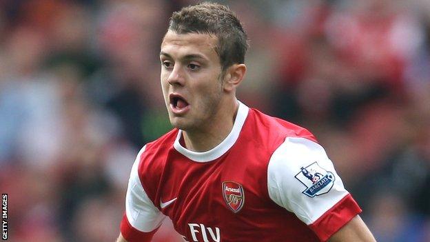 Arsenal midfielder Jack Wilshere