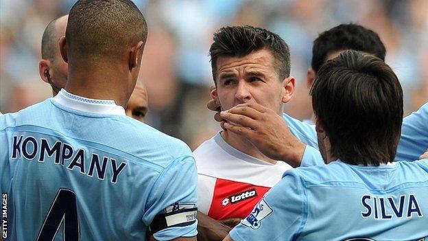 Joey Barton and Vincent Kompany