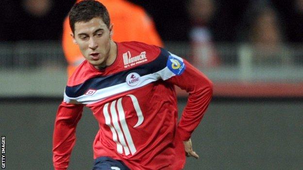 Lille midfielder Eden Hazard