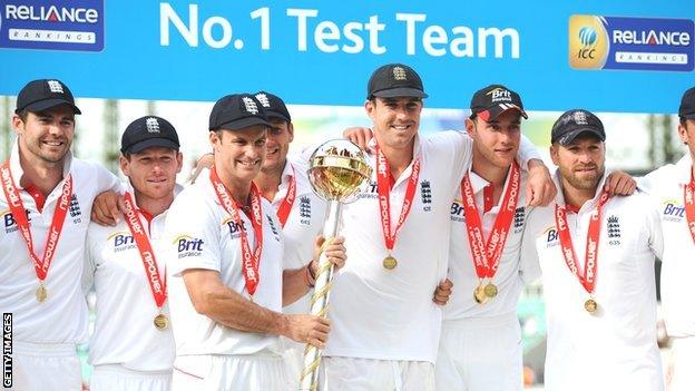 England became number one Test side in the world with victory over India in October 2011