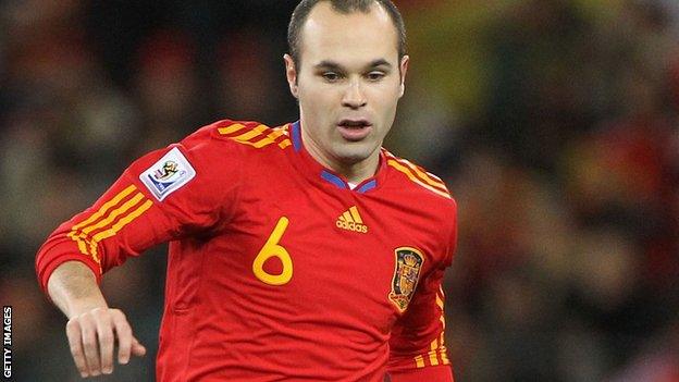 Spain midfielder Andres Iniesta