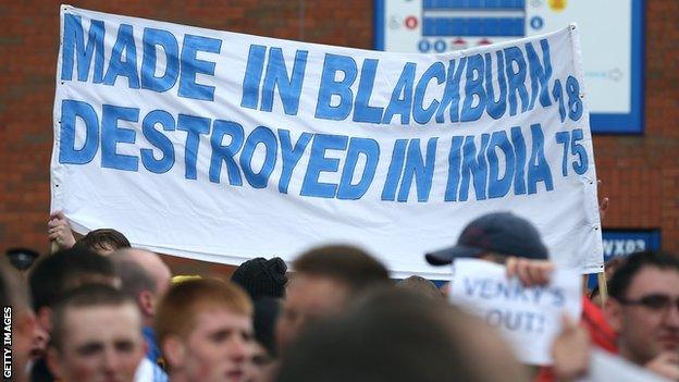 Angry Blackburn fans