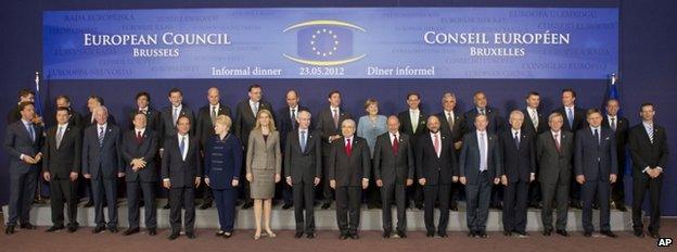 EU heads of state in Brussels (232 May 2012)