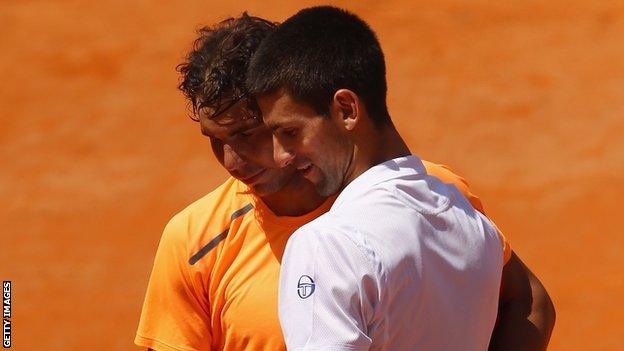 Rafael Nadal and Novak Djokovic