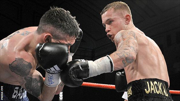 Carl Frampton beat Kris Hughes of Scotland in January 2012