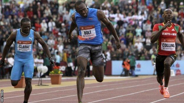 Usain Bolt labours to victory