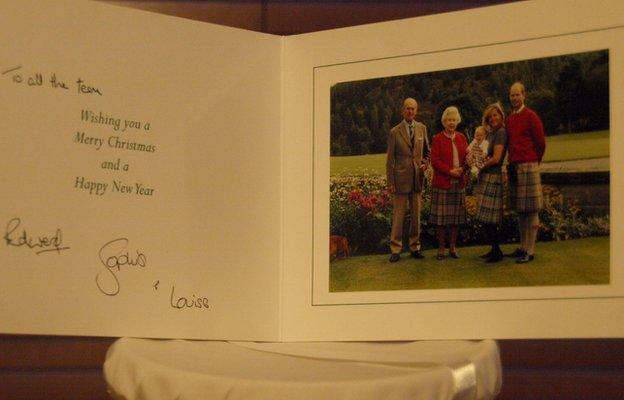 Christmas card from Her Majesty the Queen