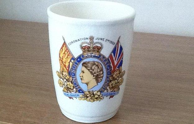 Coronation mug dated 1953