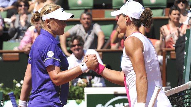 Elena Baltacha and Sam Stosur