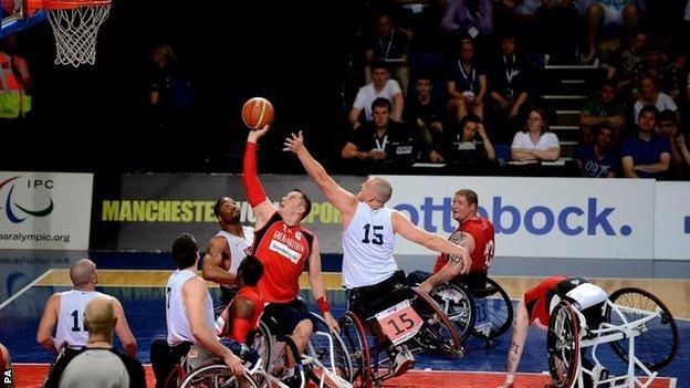 Great Britain's Simon Munn shoots during day three of the BT Paralympic World Cup