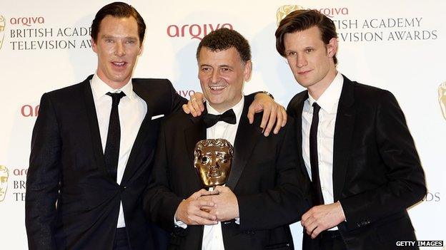 Matt Smith and Steven Moffat at the BAFTAs