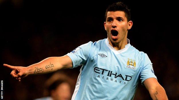 Manchester City striker Sergio Aguero