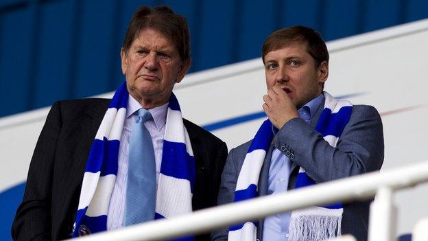 Sir John Madejski (left) and new Reading FC owner Anton Zingarevich