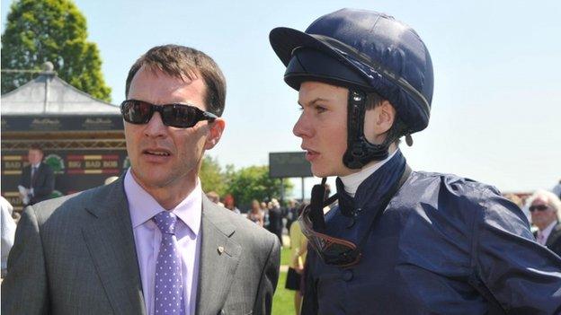 Aidan O'Brien (left) with his son, Joseph