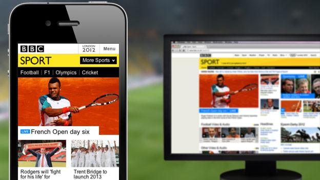 BBC Sport mobile homepage