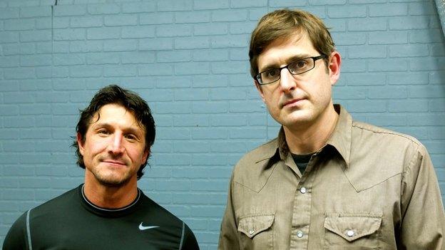 Tommy Gunn (left) and Louis Theroux (right)