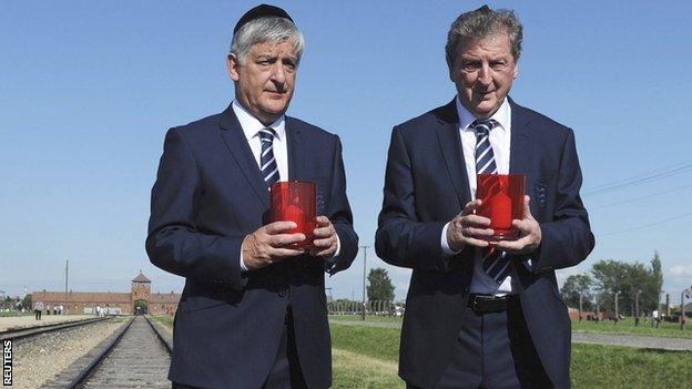 FA chairman David Bernstein and Roy Hodgson