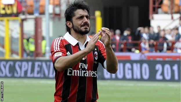 Rino Gattuso says his farewells to the AC Milan fans