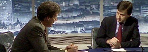 Stephen Dorrell on Newsnight in September 1992