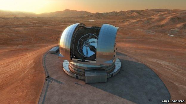 Artist's impression of European Extremely Large Telescope