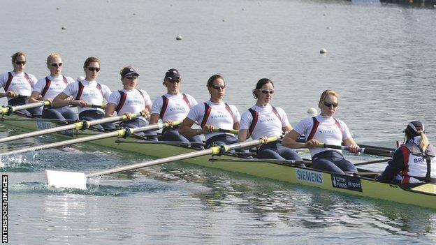 Emily Taylor (fourth from left) in training action