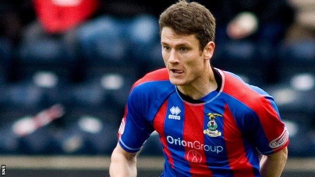 Inverness midfielder Owain Tudur Jones