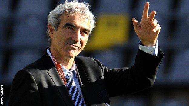 Raymond Domenech as France coach in 2010