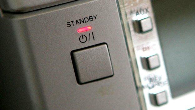 Standby switch on a TV