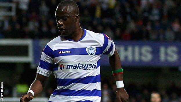 QPR midfielder Samba Diakite keeps his eye on the ball at Loftus Road