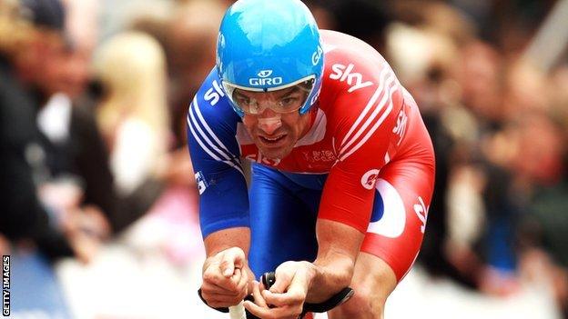 David Millar riding in 2012