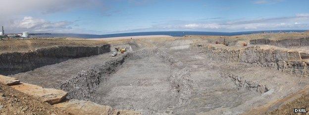 Dump dig site at Dounreay