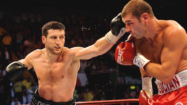 Carl Froch (left) and Lucian Bute (right)