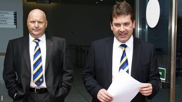 SFL chief executive David Longmuir (left) at Hampden