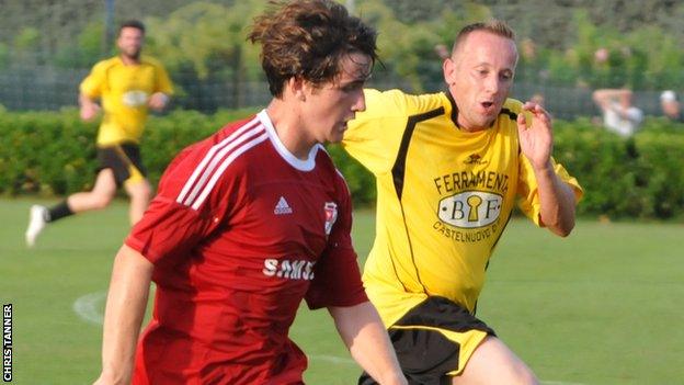 Rooney playing in Swindon's pre-season friendly in Italy