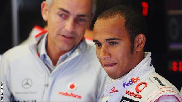 Martin Whitmarsh and Lewis Hamilton